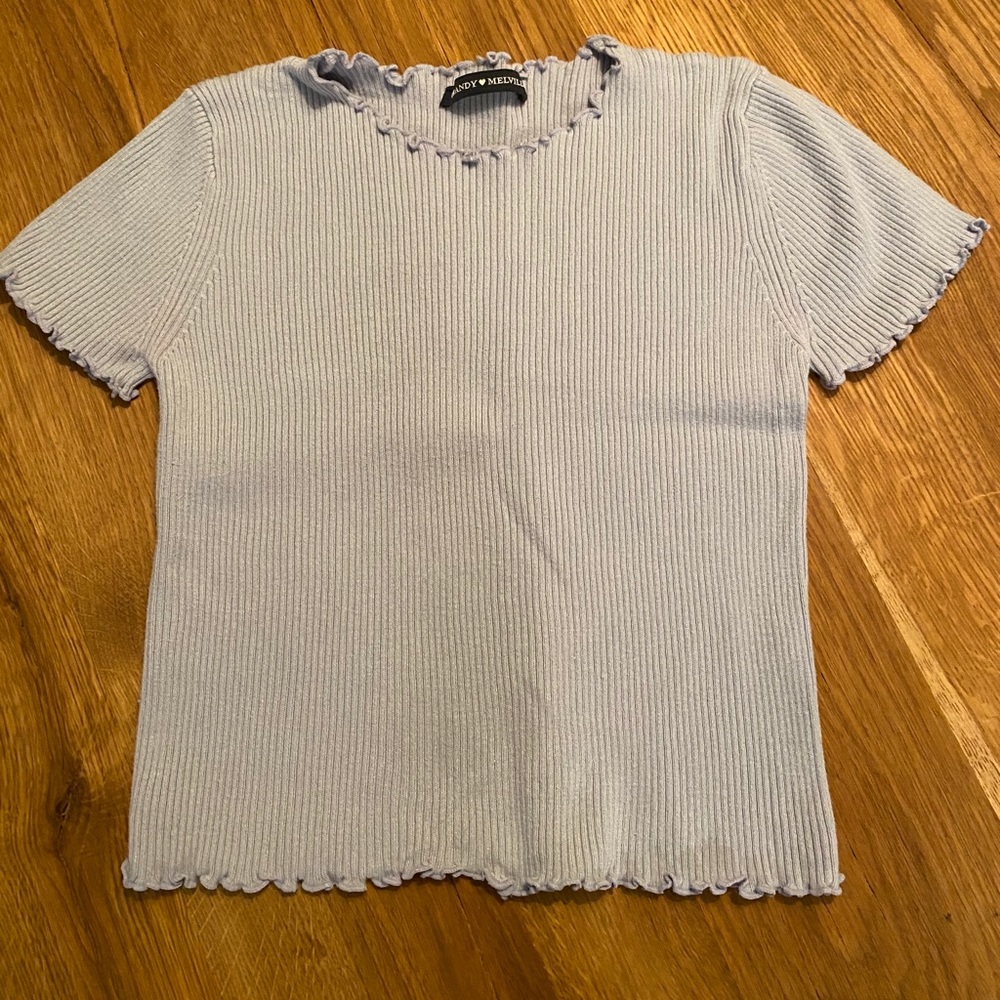 Brandy Melville purple ribbed top